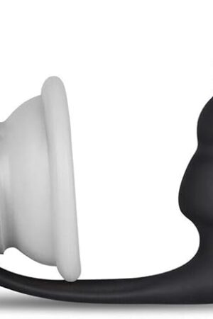 Honeypleasures Beaded AnalPlug Cock Ring Combo Butt Plug Flexible Prostate Massager for Male Female Gay Sex Toy P Spot G Spot for Men Women