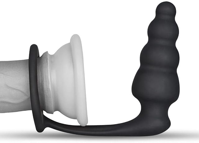 Honeypleasures Beaded AnalPlug Cock Ring Combo Butt Plug Flexible Prostate Massager for Male Female Gay Sex Toy P Spot G Spot for Men Women
