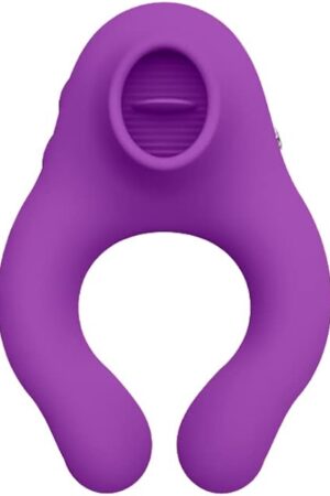 Vibrating Cock Rings Adults Couples Penis Ring Rechargeable Vibrators Stimulators Sex Toys Things for Men Women Gift Massager(Purple)