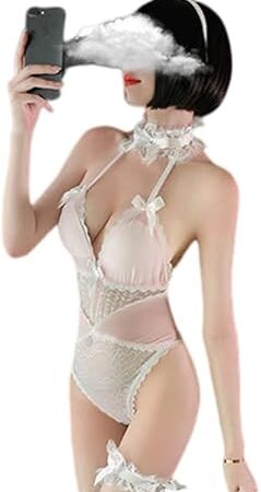 Ladies Bunny Lingerie Cosplay Costume Anime Sexy Bunny Girl Bodysuit with Bunny Ears