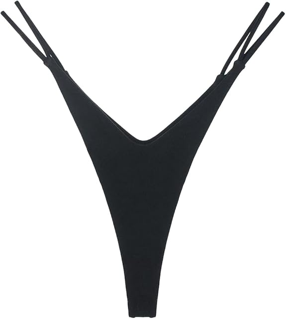 Cotton G String Thongs For Women Sexy Seamless Low Waist Panties High Slit Soft Underwear