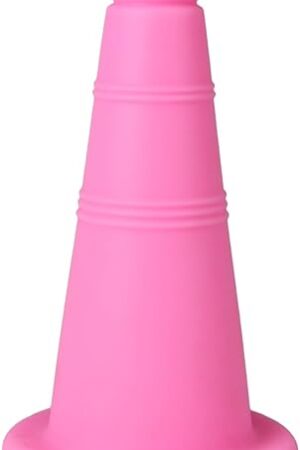 FST Large Butt Plug Pink Ice Cream Cone Anal Plug Liquid Silicone Anal Cone Dildo for Anal Training Super Soft Anal Dildo Anal Stretcher Adult Sex Toys for Men Women Expert (XL)