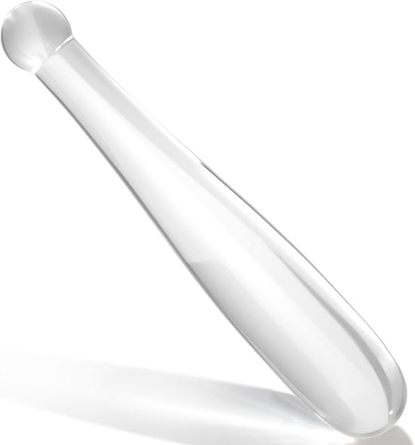 Glass Butt Plug Anal Dildo Pleasure G-spot Wand Baseball Bat Shaped Double Ended Dildo Prostate Massager Fetish Masturbation Sex Toy for Women Men TJIJP (L)