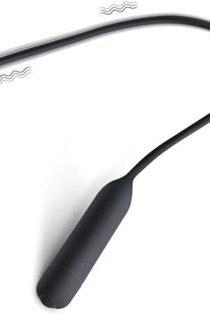 FST Vibrating Urethral Sounds Silicone Catheter Stretching Vibrator with 10 Vibration Modes Horse Eye Stimulation for Male Masturbation