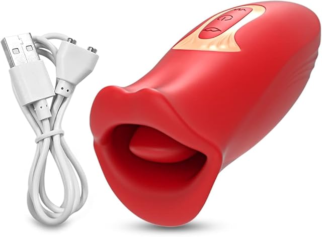 Clit Tongue Licking Vibrator Female Sex Toys for Women Mouth Biting Oral Clitoris Stimulator Sucking Nipple Orgasm Adult Product