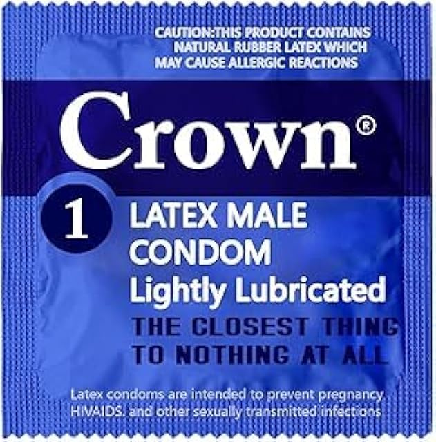 Crown Condoms 1008 Count Lubricated Latex Condoms Bulk 1008 Per Pack