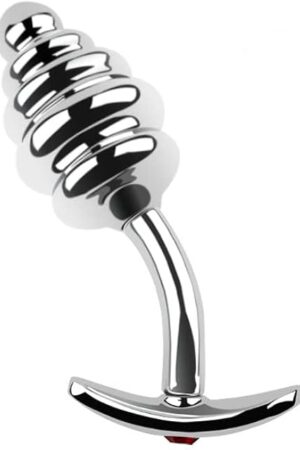 Anal Plug Butt Plug Prostate Massage G-spot Dildo Anal Trainer Kit for Beginner Advanced Players Stainless Steel BDSM SM Sex Toys(L)