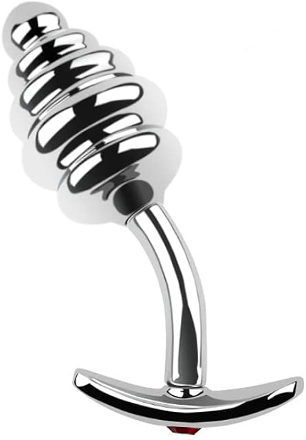 Anal Plug Butt Plug Prostate Massage G-spot Dildo Anal Trainer Kit for Beginner Advanced Players Stainless Steel BDSM SM Sex Toys(L)