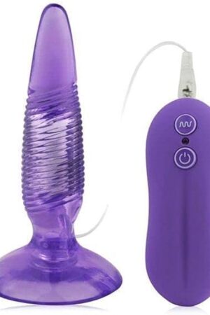 Cherry's Vibrating Twister Butt Plug - Intense Anal Pleasure - 10 Vibration Functions - Suction Cup Base - Double Penetration - Remote Control
