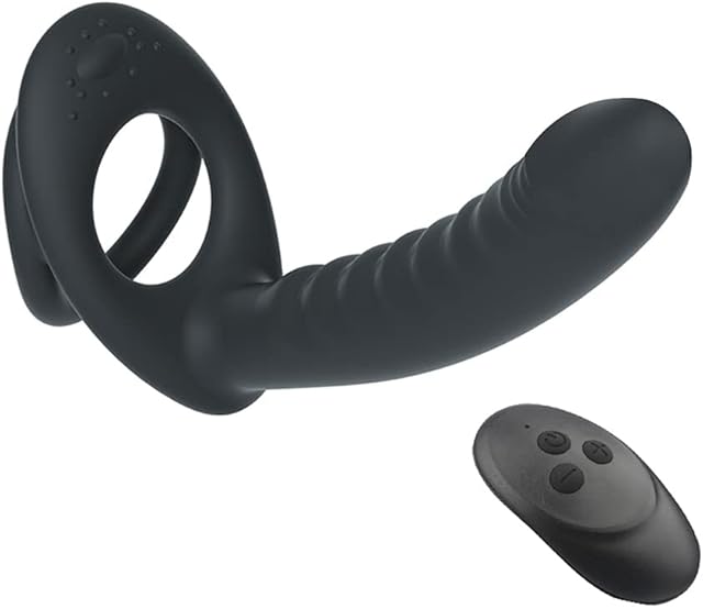 Anal Butt Plug 10 Frequency Double Penetration Anal Plug Dildo Butt Plug Vibrator Strap On Plug Adult Sex Toys Couples(with Remote)