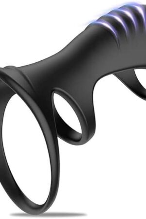 EndoH Penis Sleeve Cock Sleeve Penis Extender Penis Extension Sleeve Pennis Sleeve Enlarger Girth Enhancer with Anal Stimulator Cock Sheath Penis Pump Adult Toys Penis Ring Male Sex Toys, Black