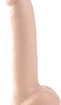 Basix Rubber Works 9" Dong With Suction Cup, Flesh