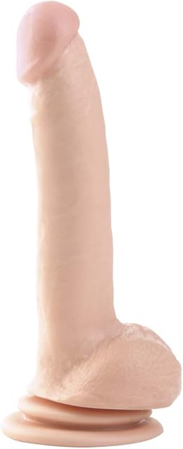 Basix Rubber Works 9" Dong With Suction Cup, Flesh