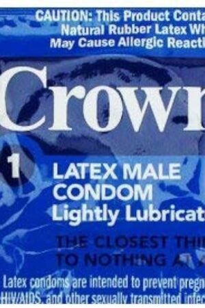 Crown Skinless Skin Condoms with Brass Lunamax Pocket Case, Ultra Thin Super Sensitive Latex Condoms-24 Count
