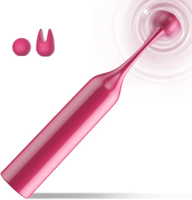 High-Frequency G Spot Clitoral Vibrator for Women - Adorime Super Powerful Mini Clitoris Stimulator with 10 Vibration Modes, Rechargeable Vibrating Massager Wand for Women for Sex Barbie Pink