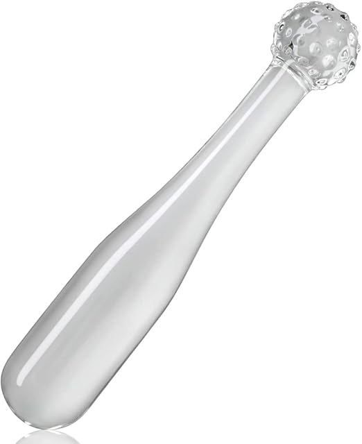 Glass Dildo Pleasure Wand Transparent Double Ended Butt Plug Vaginal Anal Prostate Massager Masturbation Sex Toy for Men Women and Couple (S)
