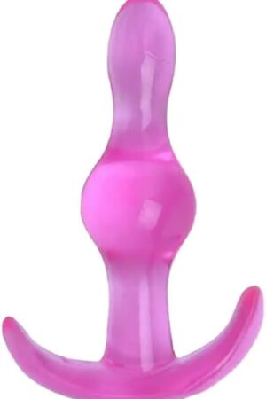 Anal Plug Anal Massager Anal Sex Toy Comfortable Sex Anal Plug Transparent Beads Butt Plug for Adult Anal Plug Couples SM Game Sex Toys(Purple)