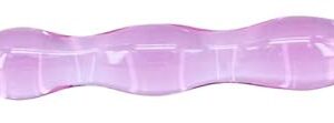 Elite 10 Inches Ghost Glass Pleasure Wand, Glans Stimulator Head Glass Dildo with Smooth End Anal Plug, Light Purple
