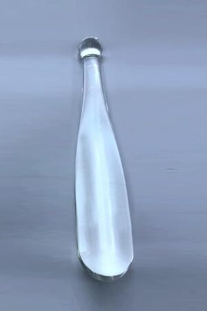 Glass Anal Plug & G-spot Dildo, Sex Toy of Baseball Bat Double Ended Dildo Massager for Women/Men/Couples (Clear, Large)