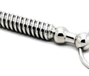 Generic Penis Screw, 316L Surgical Steel Hollow 4 Inches Ribbed Male Urethral Plug (10mm), Silver
