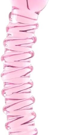 Icicles No.28 Glass Dildo with Lube 1oz | Harness Compatible Strap-on | G-Spot Dildos | Glass Sex Toys | Prostate Massager