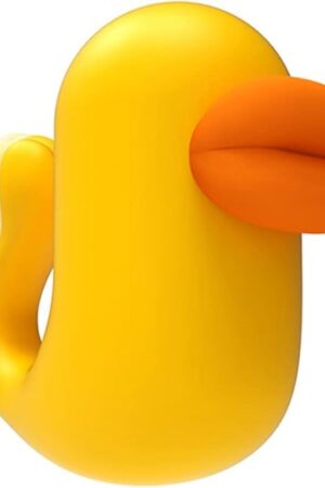 Yellow Mini Finger Vibrator Cute Little Duck Bullet Vibrator with 10 Vibration Modes Small Adult Sex Toy for Women