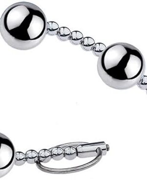 HCZION Stainless Steel Docking Plug Anal Beads Anal Butt Plug with Safe Handle G-spot Massager for Men Anal Sex Toys for Women