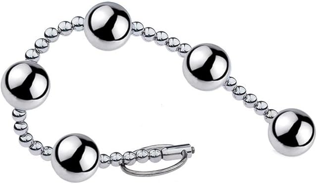 HCZION Stainless Steel Docking Plug Anal Beads Anal Butt Plug with Safe Handle G-spot Massager for Men Anal Sex Toys for Women