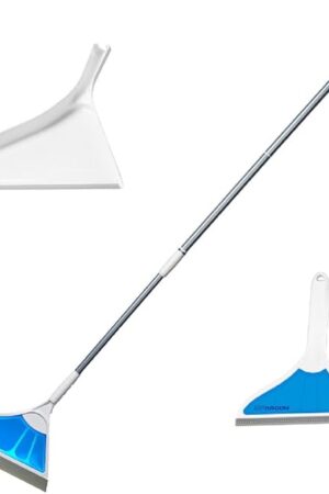 Helio Air Broom 3 Piece Kit All Surface Sweeper and Squeegee for Wet and Dry Cleaning Dust, Dirt, Liquids, Pet Hair, Tile, Hardwood Floors, Carpet, Furniture, Windows, Shower Doors As Seen on TV