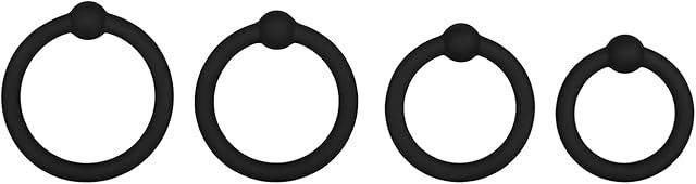 Be a Man Cock Rings - Set of 4 Penis Rings, Glans Rings for Longer, Harder Erections - Skin-Friendly Silicone, 4 Sizes (25-32mm)