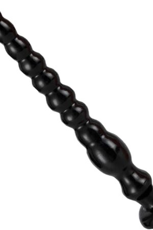 Extra Long Anal Beads Dildo Butt Plugs Stimulate Prostate Massager Adult Sex Toy Beaded Thick Anal Snake Easy to Clean and Body Safe, Black, L