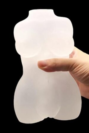 247LB Realistic Clear Small Torso Sex Doll,Transparent Sex Love Doll with Pocket Pussy Vaginal Anal,Lifelike TPE Male Masturbator,Mini Real Solid Dolls for Sex,Adult Sex Toy for Men with Boobs Butt