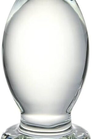 Huge Head Glass Butt Plug, Clear, Extra Large, 2288 Ounce