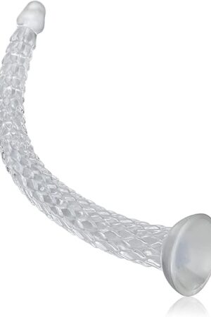 FST Transparent TPE Ultra Long Anal Plug Vaginal G-spot Massager Prostate Stimulation Adult Sex Toy Anus Sex Dilator Butt Plug for Men Women Couple Advanced Player Dildo (16 in) (S)
