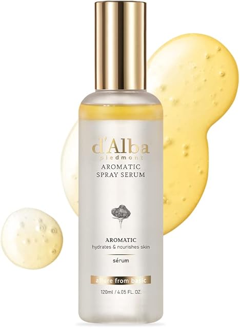 d'alba Piedmont Italian White Truffle First Aromatic Spray Serum, Fragrant VEGAN Glowy Antioxidant Face Mist, Deep Hydration Skin Firmness, Korean Skin Care (405 floz)