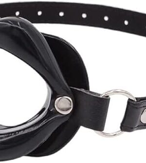Gag Mouth Gag Silicone Lip Separator with Mouth Opening SM Ball Gag Lips Harness Bondage Adjustable Forged Mouth Open Leather Flirting Sex Toy for Beginners Couples