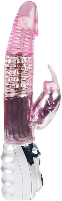 Dual-Action Rotating Rabbit Vibrator with 7 Rows of Non-Jamming Beads, G-Spot & Clitoral Stimulation