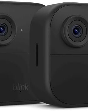 Blink Outdoor 4 (newest model), Wireless smart security camera, two-year battery, 1080p HD day and infrared night live view, two-way talk ? 2 camera system
