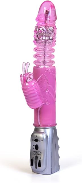 Eden Thrusting Butterfly Vibrator - Vibrator Sex Toy - G-Spot Rotating Beads & 7 Clitoral Vibration Modes, Life-Like TPR Material, Dual Motor Sex Toy for Powerful Sensations