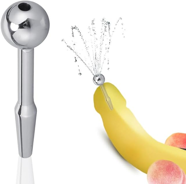 Hollow Urethral Plug, Metal Urethral Sounds Urethral Dilator Penis Plug Prostate Stimulation Men Sex Toy for Beginners, 248 inch