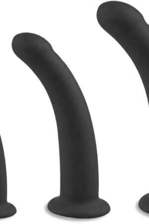 FST Anal Plug Trainer Kit,3 Piece Strap-on Harness Dildos with Strong Suction Cup Prostate Massage G-Spot Stimulation Butt Plug Training Set for Beginners Advanced Users