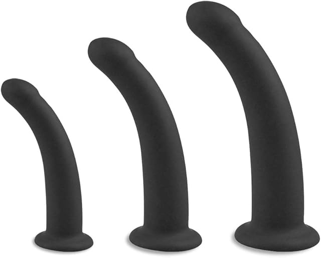 FST Anal Plug Trainer Kit,3 Piece Strap-on Harness Dildos with Strong Suction Cup Prostate Massage G-Spot Stimulation Butt Plug Training Set for Beginners Advanced Users
