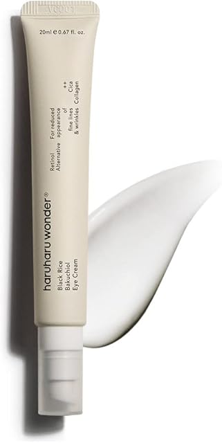 Haruharu Wonder Black Rice Bakuchiol Eye Cream 067 floz / 20ml | Anti-Aging, Wrinkle Care, Natural Retinol Alternative | Cruelty Free, EWG-Green