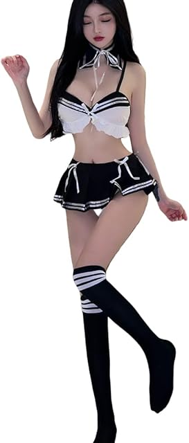 Japanese women's sexy cosplay anime cute mischievous navel exposed top underwear anime clothing pajamas