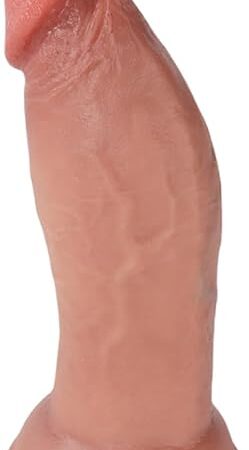 7 Inch Girth Huge Thick Dildo, Real Skin Silicone Dildos - Ideal Adult Penis Toy for Women, Gay, and Couples - Consoladores Lossless No48