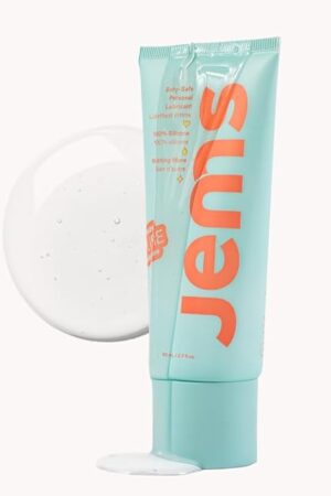 Jems 100% Silicone Lube, Personal Lubricant, Fragrance-Free, Flavorless, No Sticky Mess, Non-Drying, Waterproof - 80ml (27 Fl Oz)