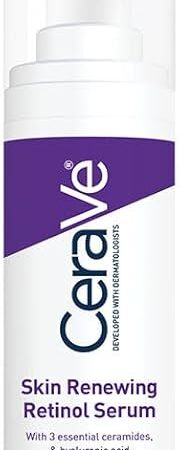 CeraVe Anti Aging Retinol Serum For Face, Encapsulated Retinol With Hyaluronic Acid, Niacinamide & Ceramides, Smooths Wrinkles & Fine Lines, Gentle Skin Brightening Serum, Fragrance Free, 1 Oz