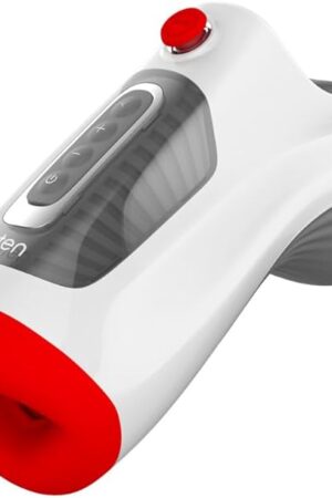 Air Blast Male Masturbator - Penis Vibrator Massage with 3 Suction & 7 Vibration Mode & Soft Textured Sleeve Deep Throat Blowjob Simulator Electric Oral Sex Toys for Men Leten Automatic Shower Stroker