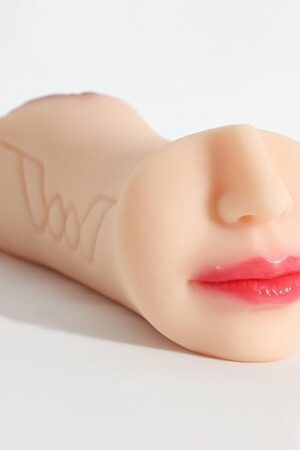 3 in 1 Realistic Male Masturbator with Pocket Pussy Vigina Anal and Mouth,TPE Portable Adult Sex Love Toy,Lifelike Sex Doll with Face,Male Blowjob Stroker for Masturbation,Deep Throat Oral for Gay Men