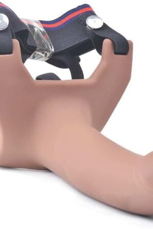 Honeypleasures Hollow Male Brown Dildo 6 3/4 inch Strap On Penis Dildo Bondage BDSM G-Spot for Small Penis Men or ED Problems